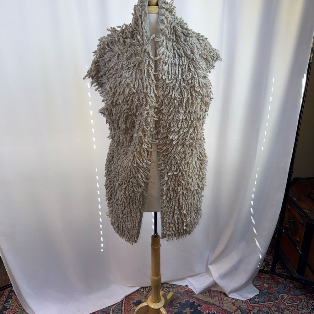 Matilda Jane Good Hart Tan Parkway Shaggy Vest, XS  Small